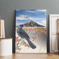 New Zealand Mount Taranaki Landscape Canvas Wall Art Kokako Bird Polynesian Style LT05 - Polynesian Pride
