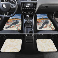 New Zealand Mount Taranaki Landscape Car Mats Kokako Bird Polynesian Style LT05 Set 4pcs Blue - Polynesian Pride