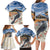 New Zealand Mount Taranaki Landscape Family Matching Long Sleeve Bodycon Dress and Hawaiian Shirt Kokako Bird Polynesian Style