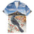 New Zealand Mount Taranaki Landscape Family Matching Puletasi and Hawaiian Shirt Kokako Bird Polynesian Style