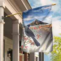 New Zealand Mount Taranaki Landscape Garden Flag Kokako Bird Polynesian Style LT05 House Flag Blue - Polynesian Pride