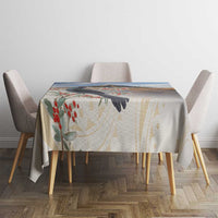New Zealand Mount Taranaki Landscape Tablecloth Kokako Bird Polynesian Style LT05 - Polynesian Pride