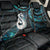 New Zealand Aotearoa Back Car Seat Cover Maori Manaia Paua Shell Glitter Turquoise