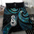 New Zealand Aotearoa Bedding Set Maori Manaia Paua Shell Glitter Turquoise