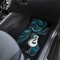 New Zealand Aotearoa Car Mats Maori Manaia Paua Shell Glitter Turquoise LT05 - Polynesian Pride