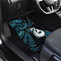 New Zealand Aotearoa Car Mats Maori Manaia Paua Shell Glitter Turquoise LT05 - Polynesian Pride
