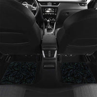New Zealand Aotearoa Car Mats Maori Manaia Paua Shell Glitter Turquoise LT05 Set 2pcs - Back Turquoise - Polynesian Pride