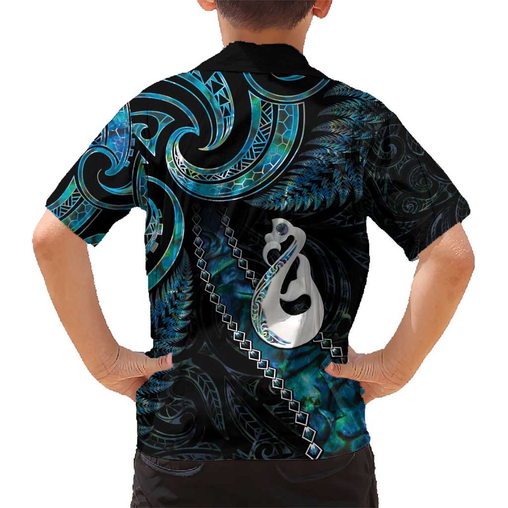 New Zealand Aotearoa Hawaiian Shirt Maori Manaia Paua Shell Glitter Turquoise LT05 - Polynesian Pride