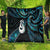 New Zealand Aotearoa Quilt Maori Manaia Paua Shell Glitter Turquoise