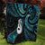 New Zealand Aotearoa Quilt Maori Manaia Paua Shell Glitter Turquoise