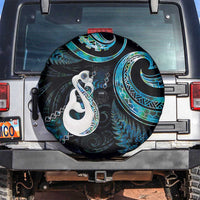 New Zealand Aotearoa Spare Tire Cover Maori Manaia Paua Shell Glitter Turquoise LT05 Turquoise - Polynesian Pride