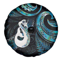 New Zealand Aotearoa Spare Tire Cover Maori Manaia Paua Shell Glitter Turquoise LT05 - Polynesian Pride