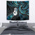 New Zealand Aotearoa Tapestry Maori Manaia Paua Shell Glitter Turquoise