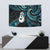 New Zealand Aotearoa Tapestry Maori Manaia Paua Shell Glitter Turquoise