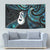 New Zealand Aotearoa Tapestry Maori Manaia Paua Shell Glitter Turquoise