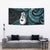 New Zealand Aotearoa Tapestry Maori Manaia Paua Shell Glitter Turquoise