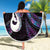 New Zealand Aotearoa Beach Blanket Maori Manaia Paua Shell Glitter Purple