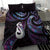 New Zealand Aotearoa Bedding Set Maori Manaia Paua Shell Glitter Purple