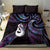 New Zealand Aotearoa Bedding Set Maori Manaia Paua Shell Glitter Purple