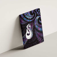 New Zealand Aotearoa Canvas Wall Art Maori Manaia Paua Shell Glitter Purple LT05 - Polynesian Pride