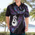 New Zealand Aotearoa Hawaiian Shirt Maori Manaia Paua Shell Glitter Purple