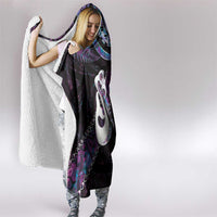 New Zealand Aotearoa Hooded Blanket Maori Manaia Paua Shell Glitter Purple LT05 - Polynesian Pride