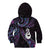 New Zealand Aotearoa Kid Hoodie Maori Manaia Paua Shell Glitter Purple