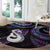 New Zealand Aotearoa Round Carpet Maori Manaia Paua Shell Glitter Purple