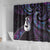 New Zealand Aotearoa Shower Curtain Maori Manaia Paua Shell Glitter Purple