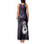 New Zealand Aotearoa Tank Maxi Dress Maori Manaia Paua Shell Glitter Purple