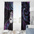 New Zealand Aotearoa Window Curtain Maori Manaia Paua Shell Glitter Purple