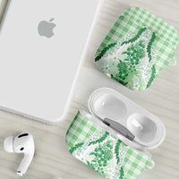 Aloha Hawaii Palaka AirPods Case Green Plumeria Lei - Polynesian Pride