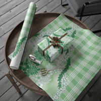 Aloha Hawaii Palaka Wrapping Paper Green Plumeria Lei LT05 - Polynesian Pride