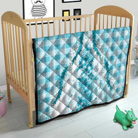 Aloha Hawaii Palaka Quilt Blue Plumeria Lei - Polynesian Pride