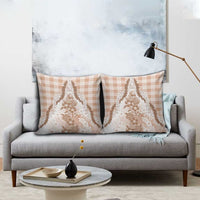 Aloha Hawaii Palaka Pillow Cover Beige Plumeria Lei - Polynesian Pride