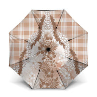 Aloha Hawaii Palaka Umbrella Beige Plumeria Lei - Polynesian Pride