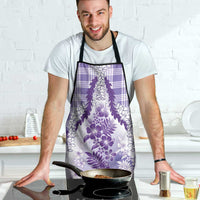 Aloha Hawaii Palaka Apron Purple Plumeria Lei - Polynesian Pride