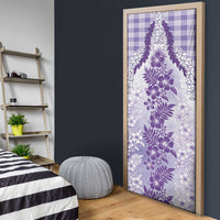 Aloha Hawaii Palaka Door Cover Purple Plumeria Lei - Polynesian Pride
