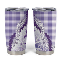 Aloha Hawaii Palaka Tumbler Cup Purple Plumeria Lei - Polynesian Pride