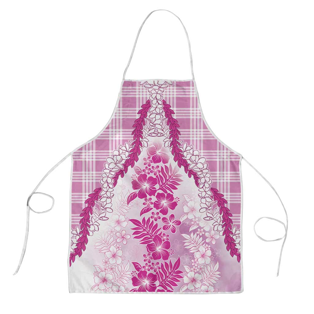 Aloha Hawaii Palaka Apron Pink Plumeria Lei - Polynesian Pride