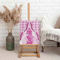 Aloha Hawaii Palaka Canvas Wall Art Pink Plumeria Lei - Polynesian Pride