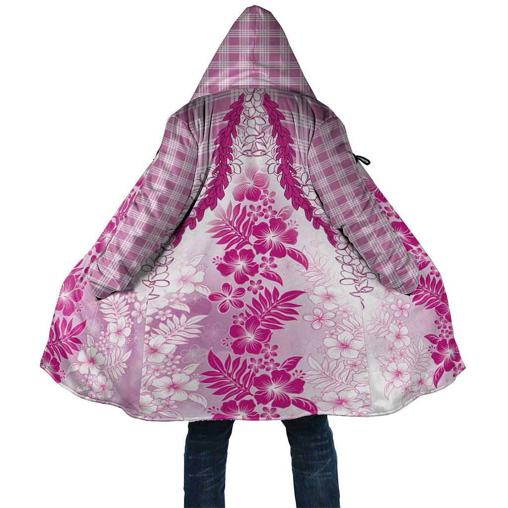 Aloha Hawaii Palaka Cloak Pink Plumeria Lei - Polynesian Pride