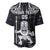 Custom New Zealand Maori Taiaha Baseball Jersey Tiki Warrior Black LT05 - Polynesian Pride