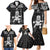 Custom New Zealand Maori Taiaha Family Matching Mermaid Dress and Hawaiian Shirt Tiki Warrior Black LT05 - Polynesian Pride