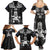 Custom New Zealand Maori Taiaha Family Matching Summer Maxi Dress and Hawaiian Shirt Tiki Warrior Black LT05 - Polynesian Pride