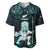 Custom New Zealand Maori Taiaha Baseball Jersey Tiki Warrior Paua Shell LT05 Black - Polynesian Pride