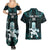 Custom New Zealand Maori Taiaha Couples Matching Summer Maxi Dress and Hawaiian Shirt Tiki Warrior Paua Shell LT05 - Polynesian Pride