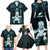 Custom New Zealand Maori Taiaha Family Matching Long Sleeve Bodycon Dress and Hawaiian Shirt Tiki Warrior Paua Shell LT05 - Polynesian Pride