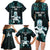 Custom New Zealand Maori Taiaha Family Matching Long Sleeve Bodycon Dress and Hawaiian Shirt Tiki Warrior Paua Shell LT05 - Polynesian Pride