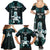 Custom New Zealand Maori Taiaha Family Matching Summer Maxi Dress and Hawaiian Shirt Tiki Warrior Paua Shell LT05 - Polynesian Pride